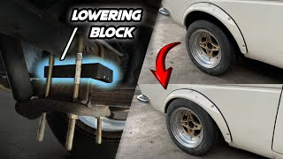 HOW TO lower your leaf spring suspension with lowering blocks [upl. by Ycniuqed]