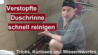 ✅Genialer Trick um Duschrinne zu reinigen Mit Natron Hausmittel ohne Chemie Dusche sauber machen [upl. by Harikahs]