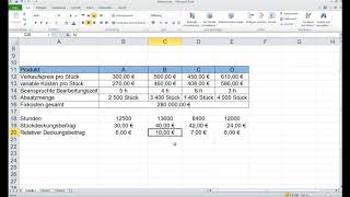 Deckungsbeitragsrechnung relativer Deckungsbeitrag Aufgabe 1 [upl. by Toolis]