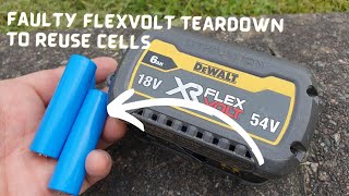 Flexvolt 6ah Complete Teardown repair recycling dewalt Flexvolt [upl. by Kissee]