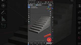 How to create stairs model in Blender blender3d blender blendertutorial shorts [upl. by Royce]