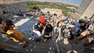 Acropolis Crowds Athens Greece GoPro 10 4K 3 July 2024 [upl. by Ahsikcin]