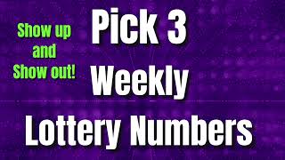 Pick 3 Weekly Lottery Number Suggestions  October 22 to October 28 [upl. by Loredana]