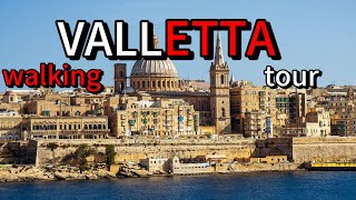 🇲🇹VALLETTA  4K  walking tour [upl. by Broderick612]