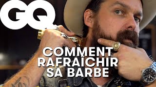 Tuto  Comment rafraîchir sa barbe en 10 minutes  GQ France [upl. by Yeslaehc823]