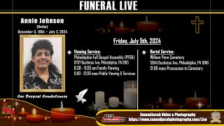 FUNERAL SERVICE LIVE  ANNIE JOHNSON [upl. by Raye]