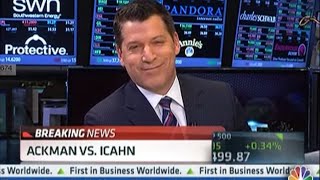 Billionaire Brawl Icahn vs Ackman  CNBC [upl. by Yelahc35]