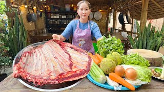 Beef Ribs is so big  Mommy Chef Sros cook Yummy Beef Ribs Soup  Cooking with Sros [upl. by Esina283]