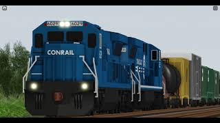 Conrail manifest Train in RoScale The Midwest 1996 [upl. by Kramer]