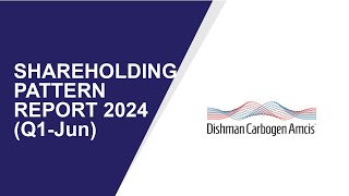 Dishman Carbogen Shareholding Pattern  Q1Jun Report 2024  Shareholders Latest Updates [upl. by Notsnarc]