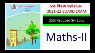 Reduced New Syllabus of SSC Class 10thMaths2 20212022 reducedsyllabus [upl. by Natsuj]