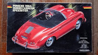 Fujimi 124 Porsche 356A 1500GS Carrera Speedster  Plastic Model Kit Unboxing [upl. by Salahcin]