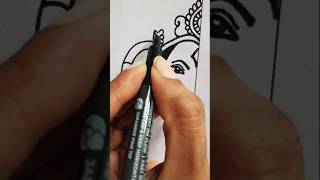 Ganapati drawing easy mathod YouTube short [upl. by Firehs38]