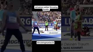 Johannes Vetter throwing bombs🔥🙆javelinsportsyoutubesubscribeneerajchopraviews likesjaveline [upl. by Novyart]