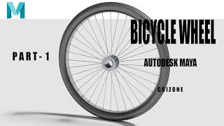 BiCycle Wheel Modeling  Autodesk Maya  CGI ZONE  Part  1 [upl. by Droffats]