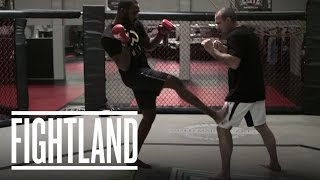 The Oblique Kick With Jon Jones Fight School [upl. by Valerle179]