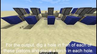 Simple binary counter  Minecraft [upl. by Macknair467]