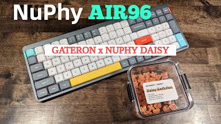 NuPhy Air96 Gateron x NuPhy Daisy Low Profile Switches Sound Test [upl. by Felske915]