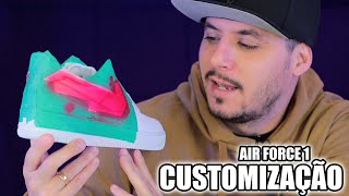 CUSTOMIZAÇÃO de 2 TÊNIS Air Force 1 para um INSCRITO [upl. by Ellimac]