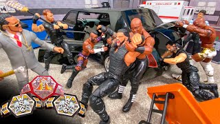 The Shield vs The Hurt Business Hardcore Action Figure Match Winners Take All [upl. by Hildegaard]