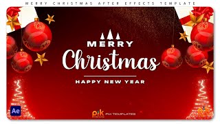 Merry Christmas amp Happy New Year  After Effects Templates  Free Download  Pik Templates [upl. by Enairb]