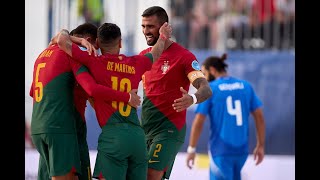 Italy vs Portugal Euro Beach Soccer League Superfinal Alghero 2024  BEST GOALS🏆🔥 [upl. by Ailelc]