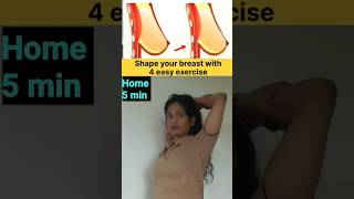 Shape your breast with 4 easy exercise breast antiaging health fatloss slim shorts yogaasana [upl. by Tenom]