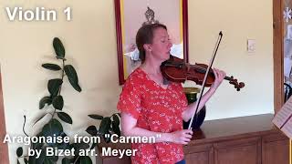 Aragonaise from quotCarmenquot  1st Violin Part [upl. by Bussy]