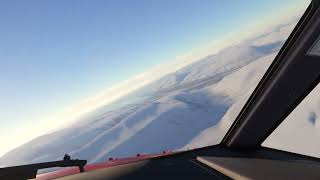 Longyearbyen Svalbard airport approach Spitsbergen Norway  Boeing 737800 [upl. by Neal]