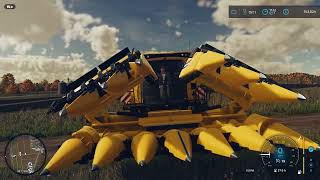 New Holland CR1090 Combine FS22 Corn Harvest [upl. by Mirabel662]