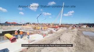 ForrestfieldAirport Link Airport Central Station construction update October 2017 [upl. by Flavian775]