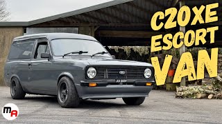 WICKED C20XE SWAPPED MK2 FORD ESCORT VAN  MORE SMOKE [upl. by Anelat]