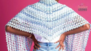 Crochet Easy Rainy Day Shawl [upl. by Nanci]