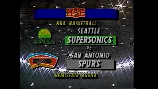 Seattle Supersonics at San Antonio Spurs  1281991 [upl. by Inattyrb85]