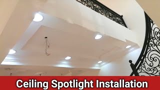 How To Spotlight Install Ceiling  Spotlights Installation For Ceiling  Spotlights Ceiling Fitting [upl. by Gagnon]