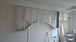 гипсокартон и монтаж конструкций дизайн стен Drywall installation [upl. by Lundt98]