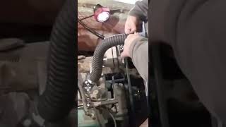 installing upper radiator hose automobile sbc chevypickup diy [upl. by Veronike]