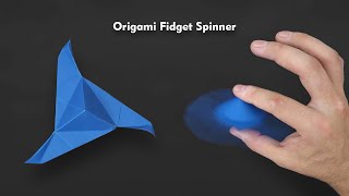 Easy Origami Fidget Spinner  How to Fold [upl. by Gerlac]