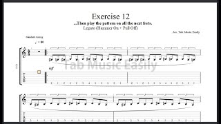 Legato Exercise Exercise 12  Hammer on amp Pull off [upl. by Friedrich]