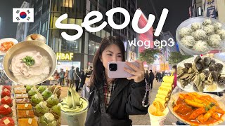 seoul vlog 🇰🇷 hongdae lotte mart myeongdong michelin food korean street food OPS bakery EP3 [upl. by Philoo]