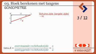 03 Hoek berekenen met tangens Serie goniometrie [upl. by Stefanac]