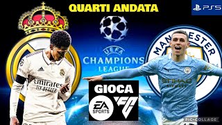 REAL MADRID  MANCHESTER CITY PRONOSTICO Quarti di finale Champions League FC24 [upl. by Tsui]