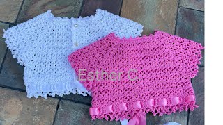 Como hacer un canesú tejido a crochet 12 años paso a paso [upl. by Marijane]