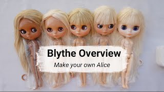 Blythe dolls overview blond dolls for custom make your Alice [upl. by Enytsirk]