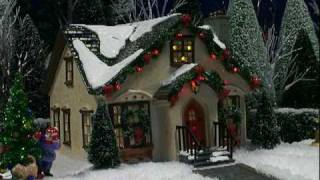 Department 56 Christmas Lane House with Dancing Lights Video [upl. by Julio]