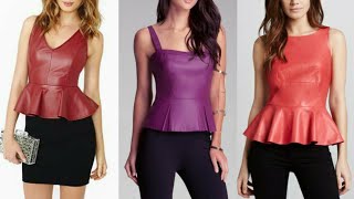 Beautiful and very very stylish leather tops amp shirts  Colorful tops amp shirts [upl. by Anohsal]