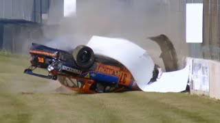 SCCA National STL 2024  Road America Race  Mills Crash Flip [upl. by Helbonnas629]