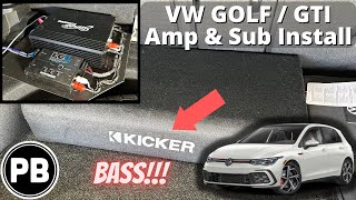 2021  2025 VW GTI  GOLF Amp and Sub Install [upl. by Adiari]