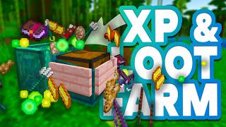 EASIEST XP FARM 121 MINECRAFT BEDROCK  XP amp Loot Farm  MCPE PS4 Xbox Switch Windows 10 [upl. by Domph]