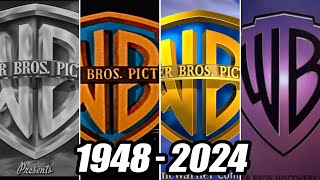 Evolution of Warner Bros logo  19482024 [upl. by Ahsimek]